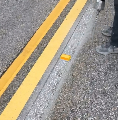 Recessed Reflective Markers